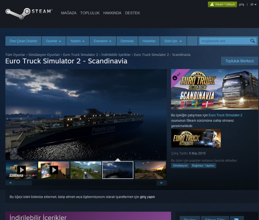 Euro Truck Simulator 2 İskandinavya DLC'si Steam'de Listelendi