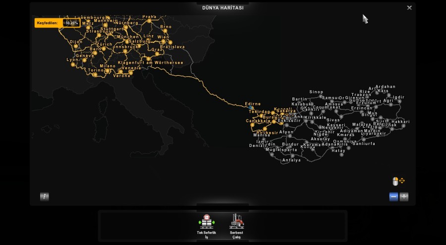 Euro Truck Simulator 2 Türkiye Haritası Beta v1.0.0