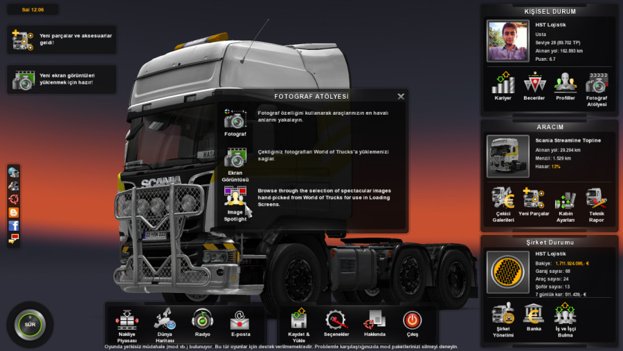 Euro Truck Simulator 2 için 1.20 Güncellemesi Tamamlandı