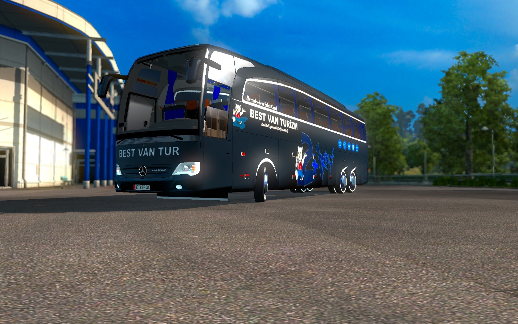 ETS 2 MercedesBenz Travego Otobüsü Best Van Tur Skin Paketi