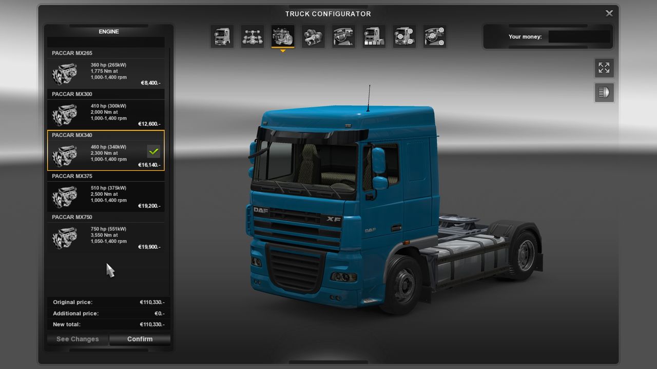 Euro Truck Simulator 2 DAF PACCAR MX Motor Modu