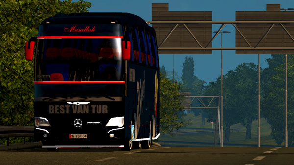 ETS 2 MercedesBenz Travego için Best Van Tur Siyah İnci