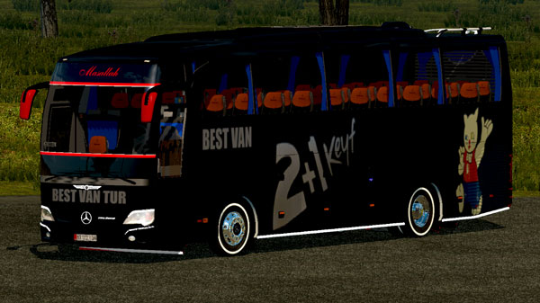 ETS 2 MercedesBenz Travego için Best Van Tur Siyah İnci