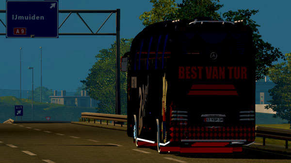 ETS 2 MercedesBenz Travego için Best Van Tur Siyah İnci