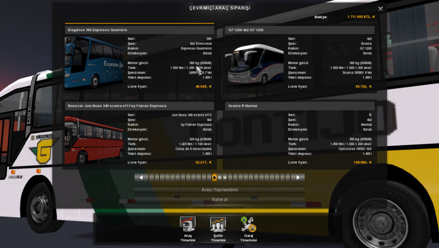 Euro Truck Simulator 2 EAA Bus Map v1.5.1 Otogar, Yolcu ve Otobüs Modu