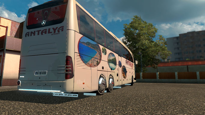 ETS 2 MercedesBenz Travego 17 SHD için Antalya Toros Otobüs Skini