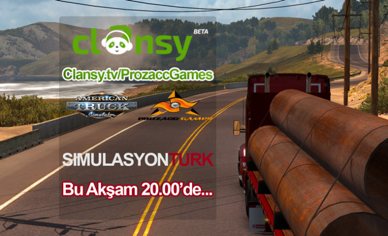 ClansyTV’de Bu Akşam: American Truck Simulator Canlı Yayını