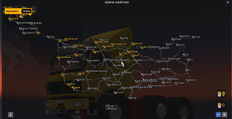 Euro Truck Simulator 2 Türkiye Harita Modu (Tam Sürüm)