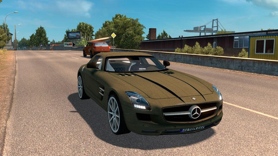 Euro Truck Simulator 2 MercedesBenz SLS AMG Özel Araba Modu