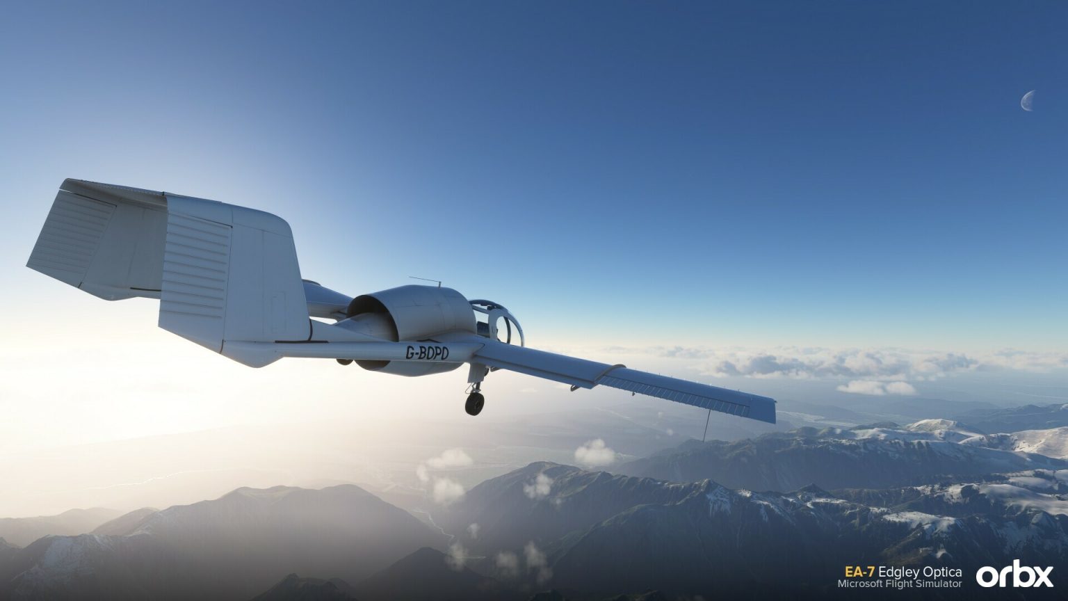 Microsoft Flight Simulator için Orbx EA7 Edgley Optica gözlem uçağı