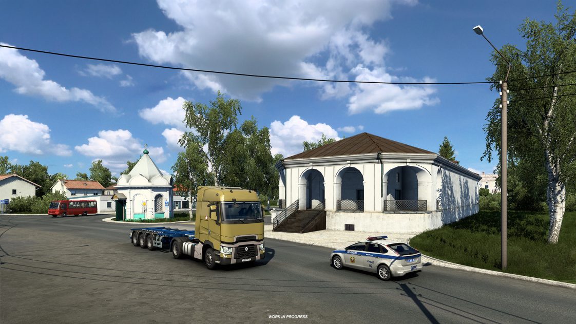 ETS 2 Heart of Russia DLC’si için paylaşılan ekran görüntülerindeki