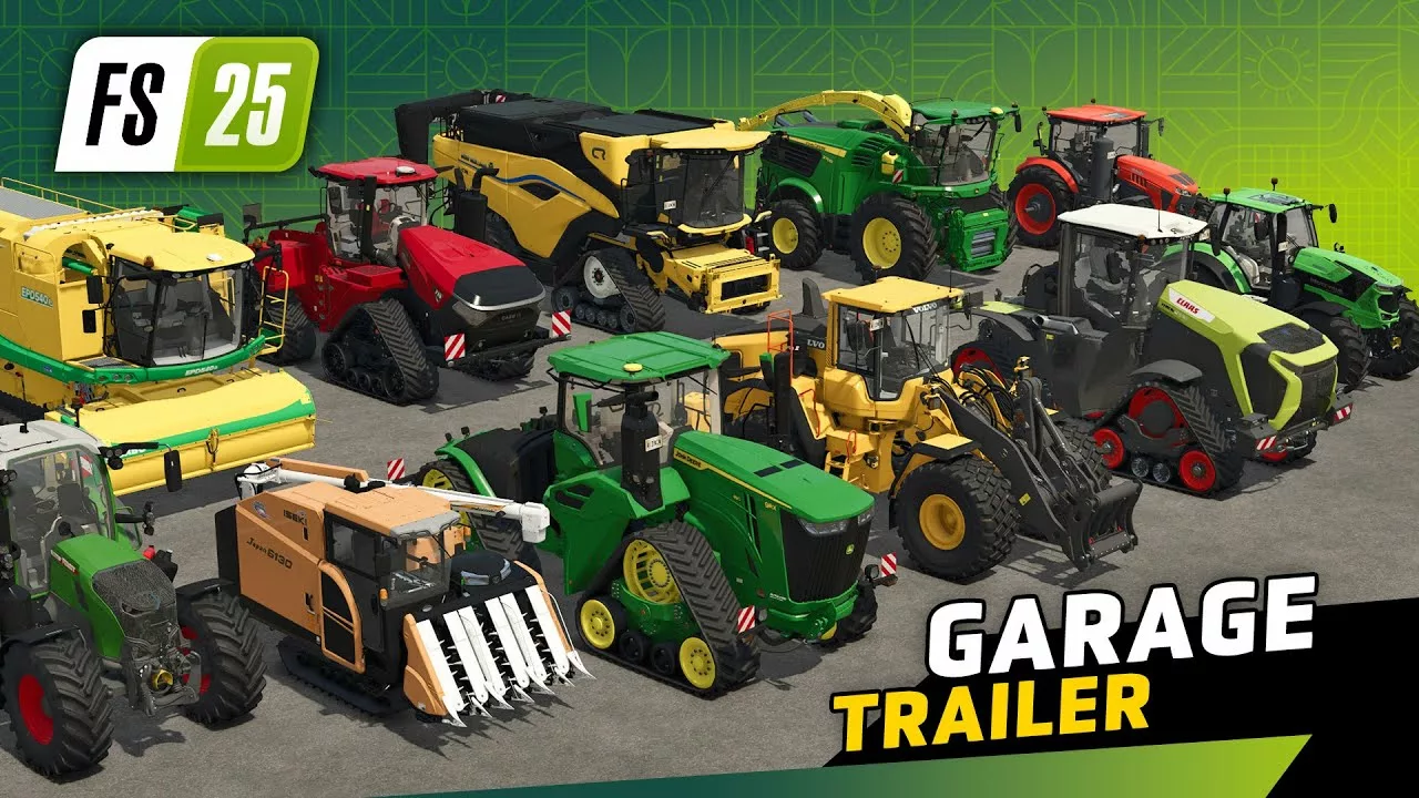 150 markanın 400’den fazla makinesi bulunuyor! Farming Simulator 25 – Garaj tanıtım videosu…